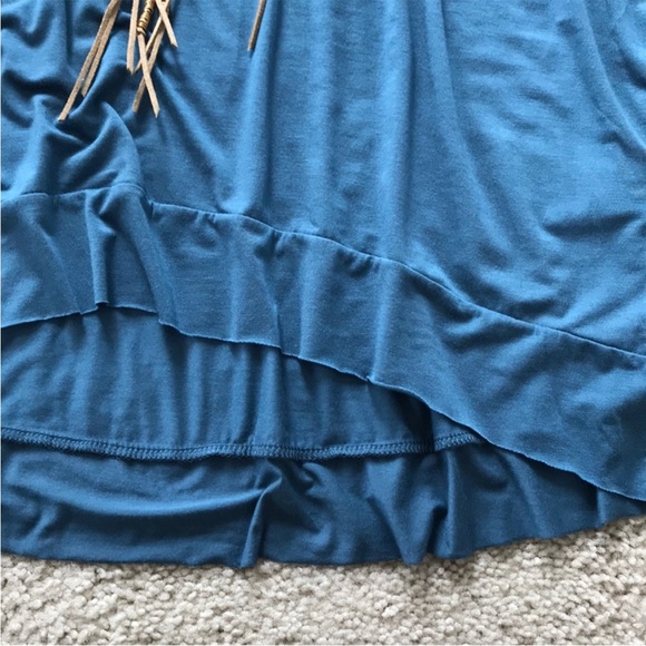 Cold Shoulder Tunic Top in Indigo - Picture 6 of 7